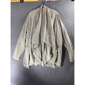 Barefoot Dreams CozyChic Lite Open Front Knit Cardigan Island Wrap Lt. Green 3X